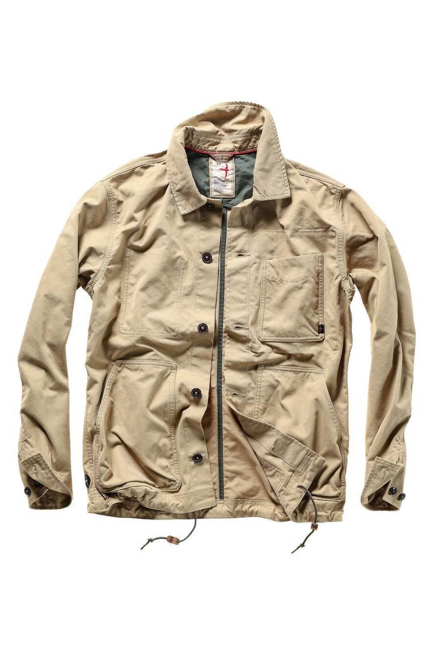 NEW RELWEN men's canvas chore coat in drill khaki